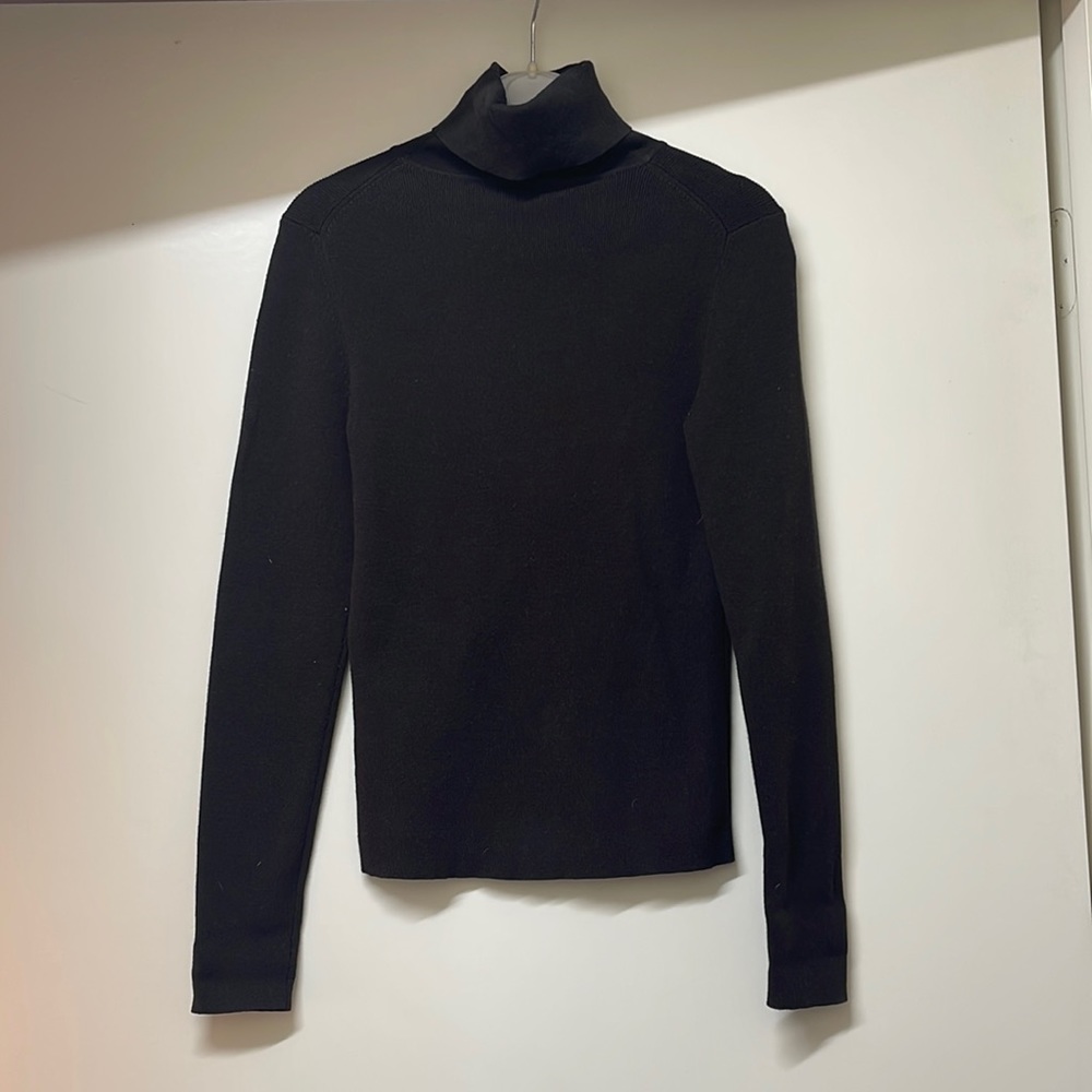 Brown lightweight turtleneck sweater